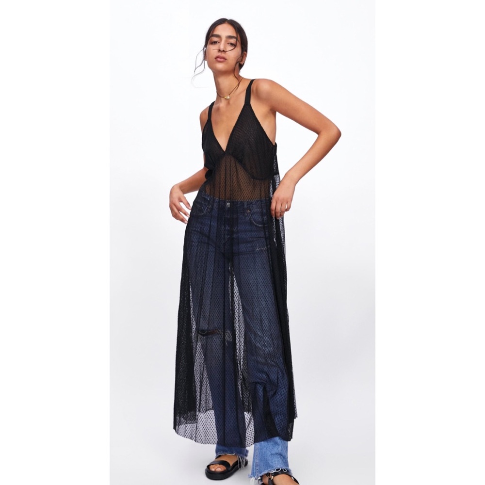Trending sheer polka dot top from Zara